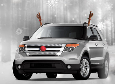 Holiday Clip on Reindeer Antler Car Set