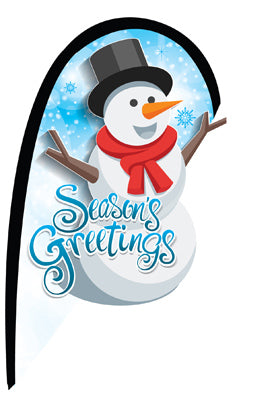 Holiday 3D Mini Teardrop Flag w/ Gator Clip Base