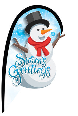 Holiday 3D Mini Teardrop Flag w/ Suction Cup