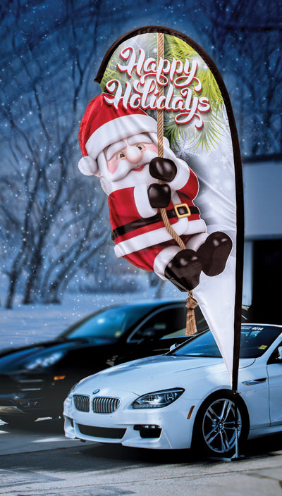 3D Double Sided Teardrop Flag Kit w/ Tire Base