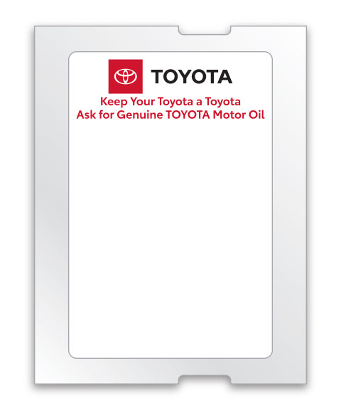 Static Clings - Toyota - For 5 in 1, ROLL of 500