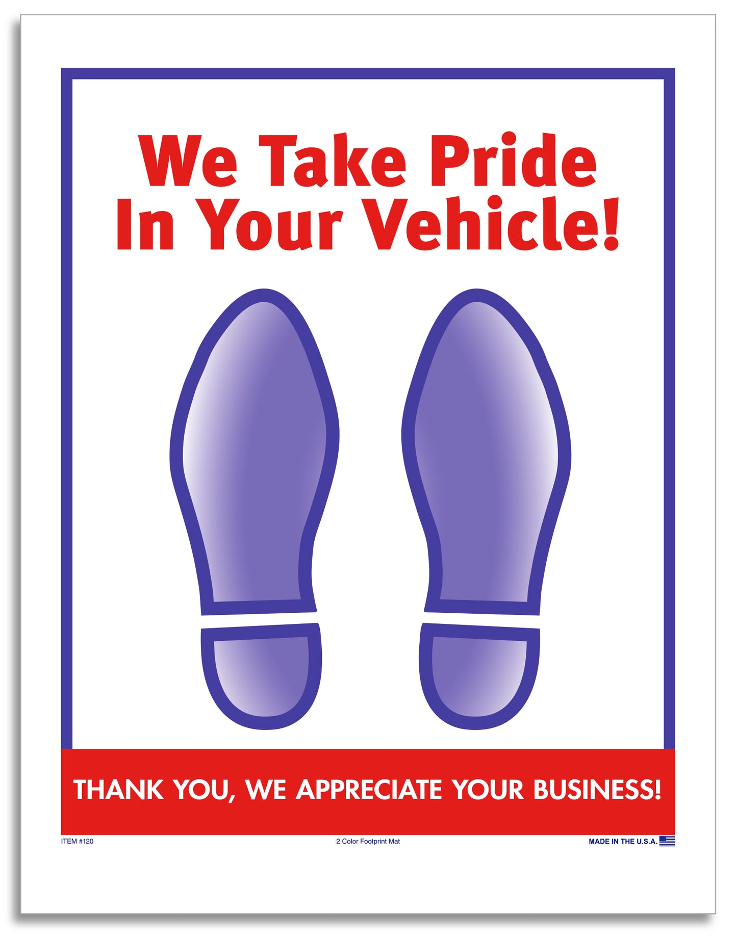 Paper Floor Mat - 2 Color Footprint Mat