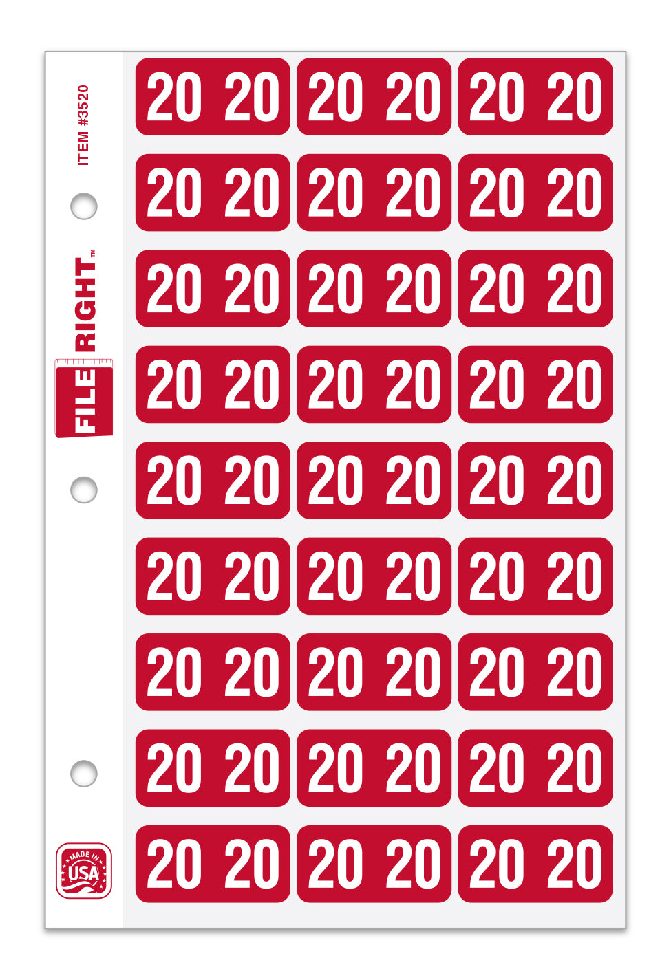 File Right Year Labels