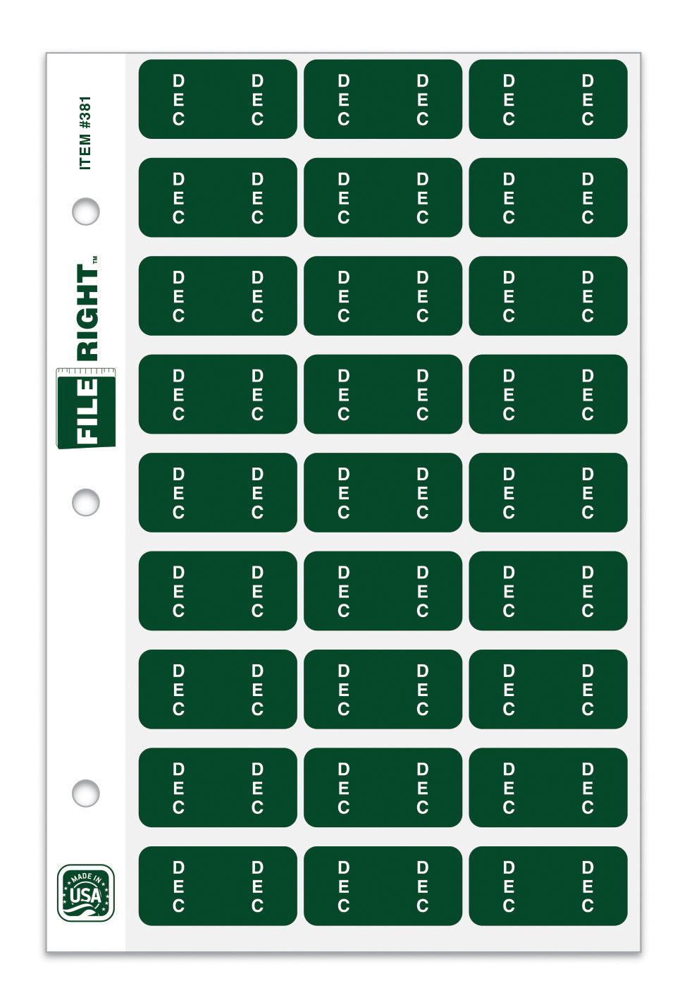 File Right Month Labels