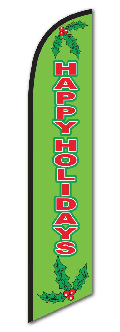 Swooper Flag - Happy Holidays - Flag Only
