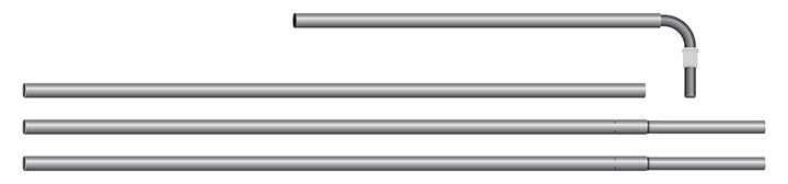 4 pc. Pole Set for Flat Top Swooper Banner LRG - Qty. 1 (Discontinued)