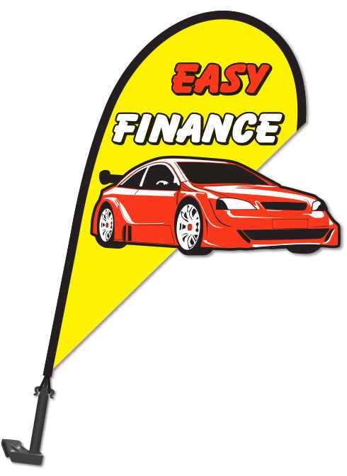 Clip On Paddle Flag - Easy finance (Car)