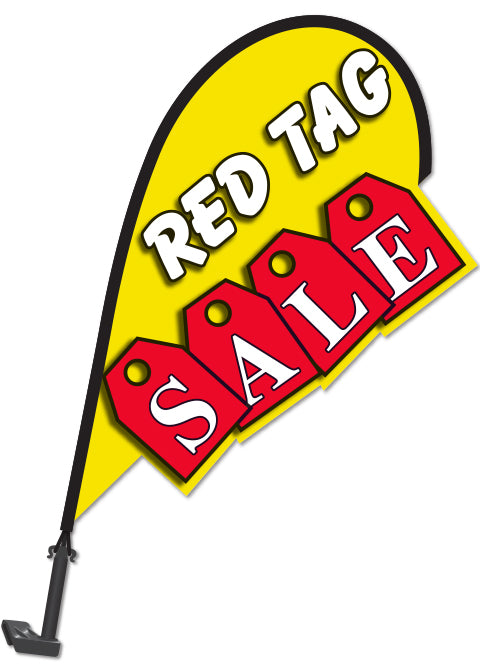 Clip On Paddle Flag - Red Tag Sale