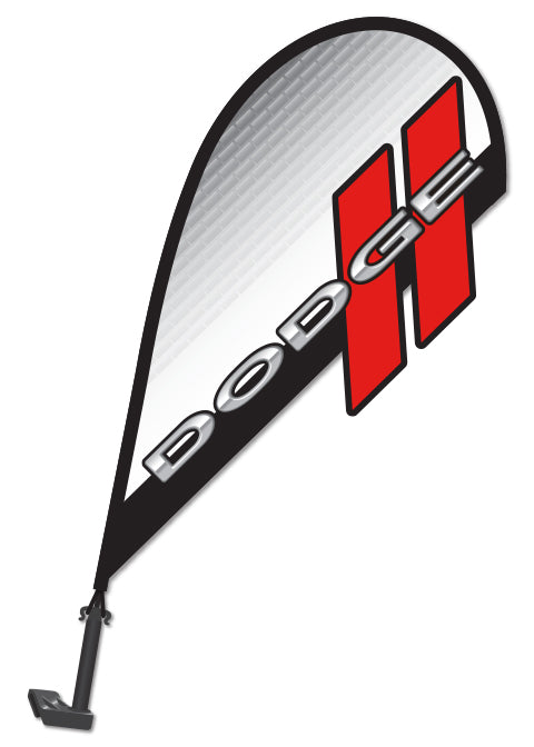 Clip On Paddle Flag - Dodge