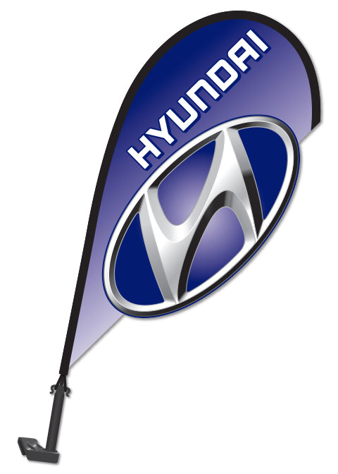 Clip On Paddle Flag - Hyundai