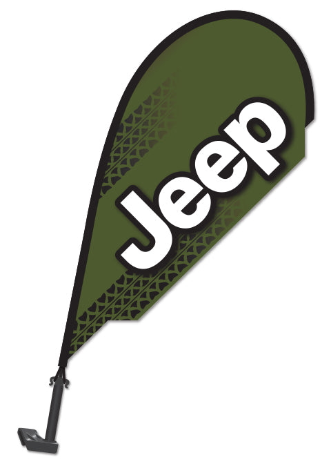 Clip On Paddle Flag - Jeep