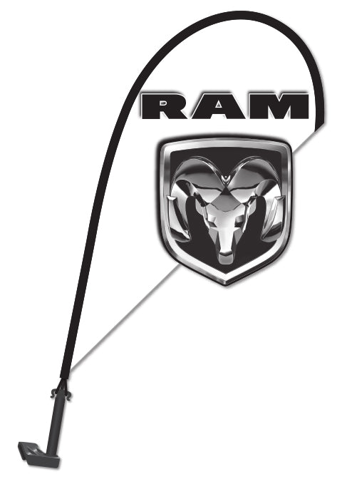 Clip On Paddle Flag - Ram