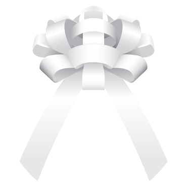 30" Magnetic Car Bow - White