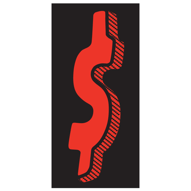 7.5" Black/Red/White Adhesive Number