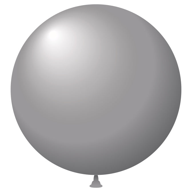 17" Latex Balloons - Silver