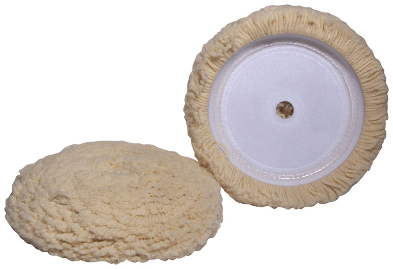 Velcro White Wool Buffing Pad
