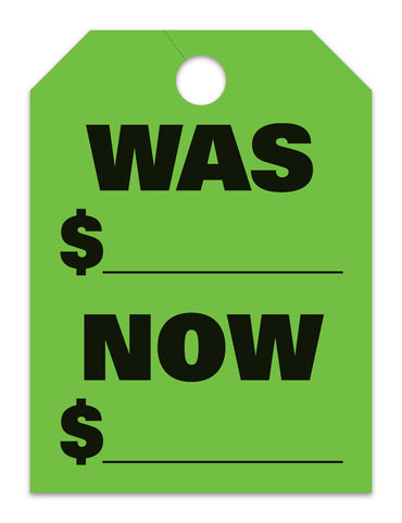 Mirror Hang Tags (Jumbo) - Was / Now