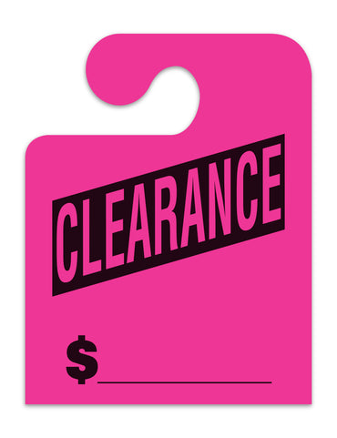 J-Hook Mirror Hang Tags (Jumbo) - "Clearance"