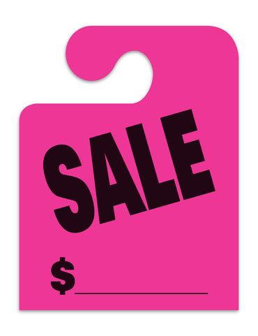 J-Hook Mirror Hang Tags (Jumbo) - "SALE"