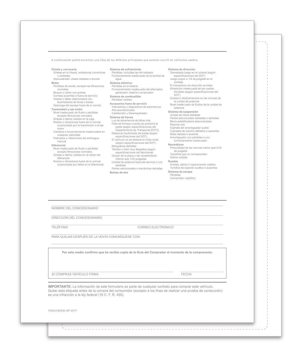 Buyer's Guide - Backer Only - Spanish