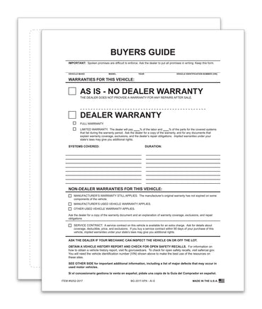 Buyer's Guide - AS IS - English