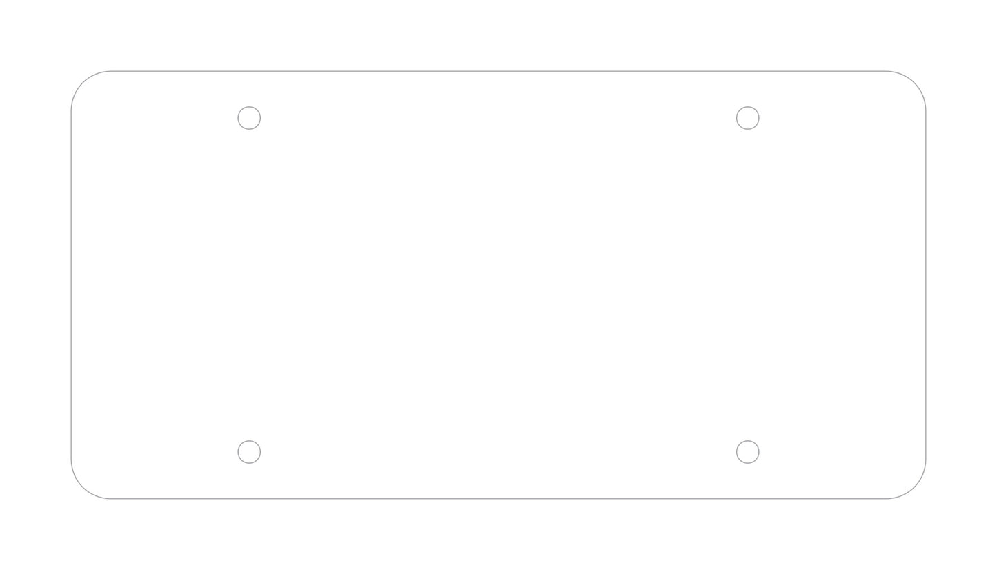Blank Polyethylene Car Plate .023" - Qty. 100