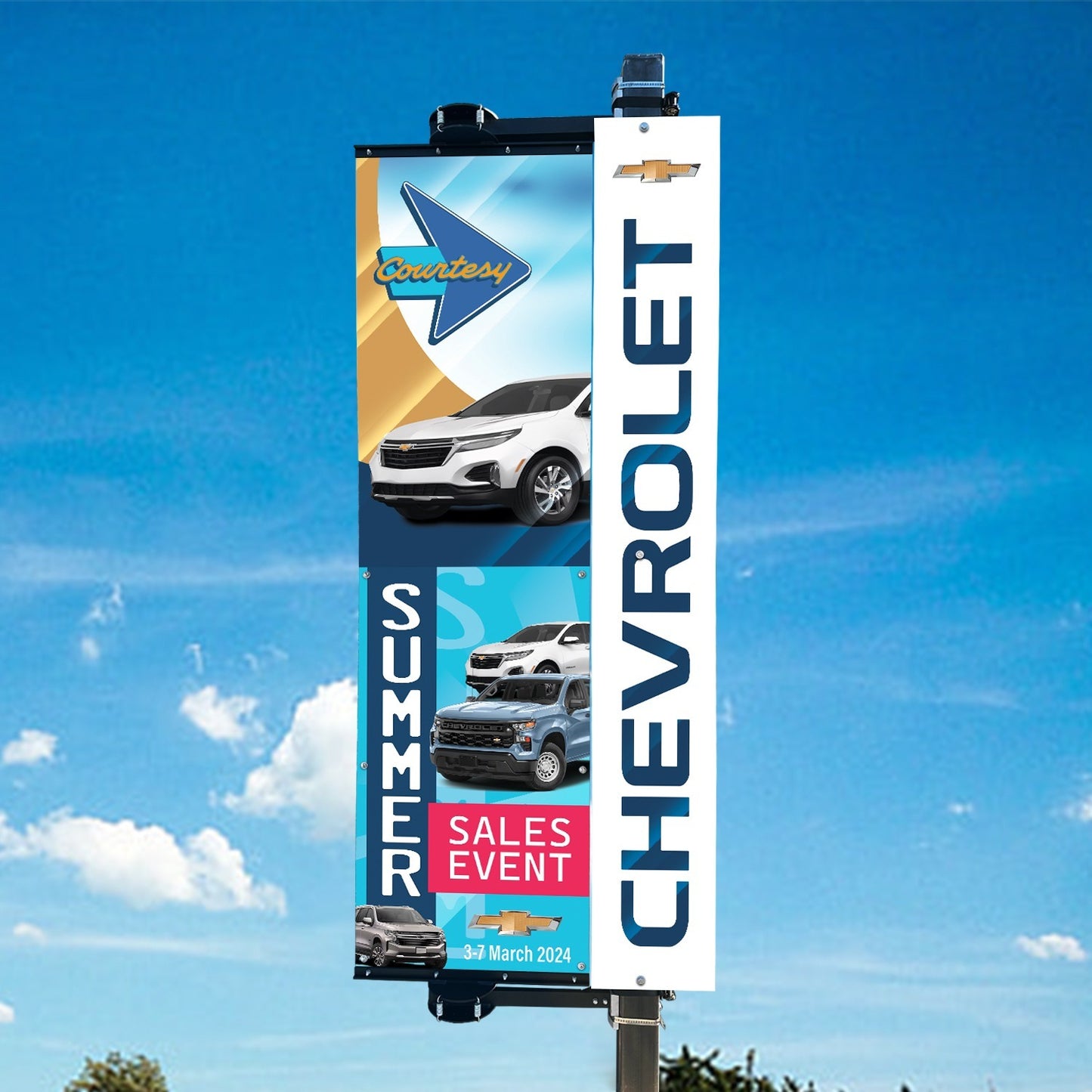 Swivel Pro Light Pole Sign - Kit (Hardware & Panel)