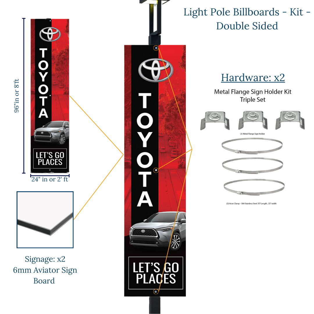Light Pole Billboard - Kit - Double Sided