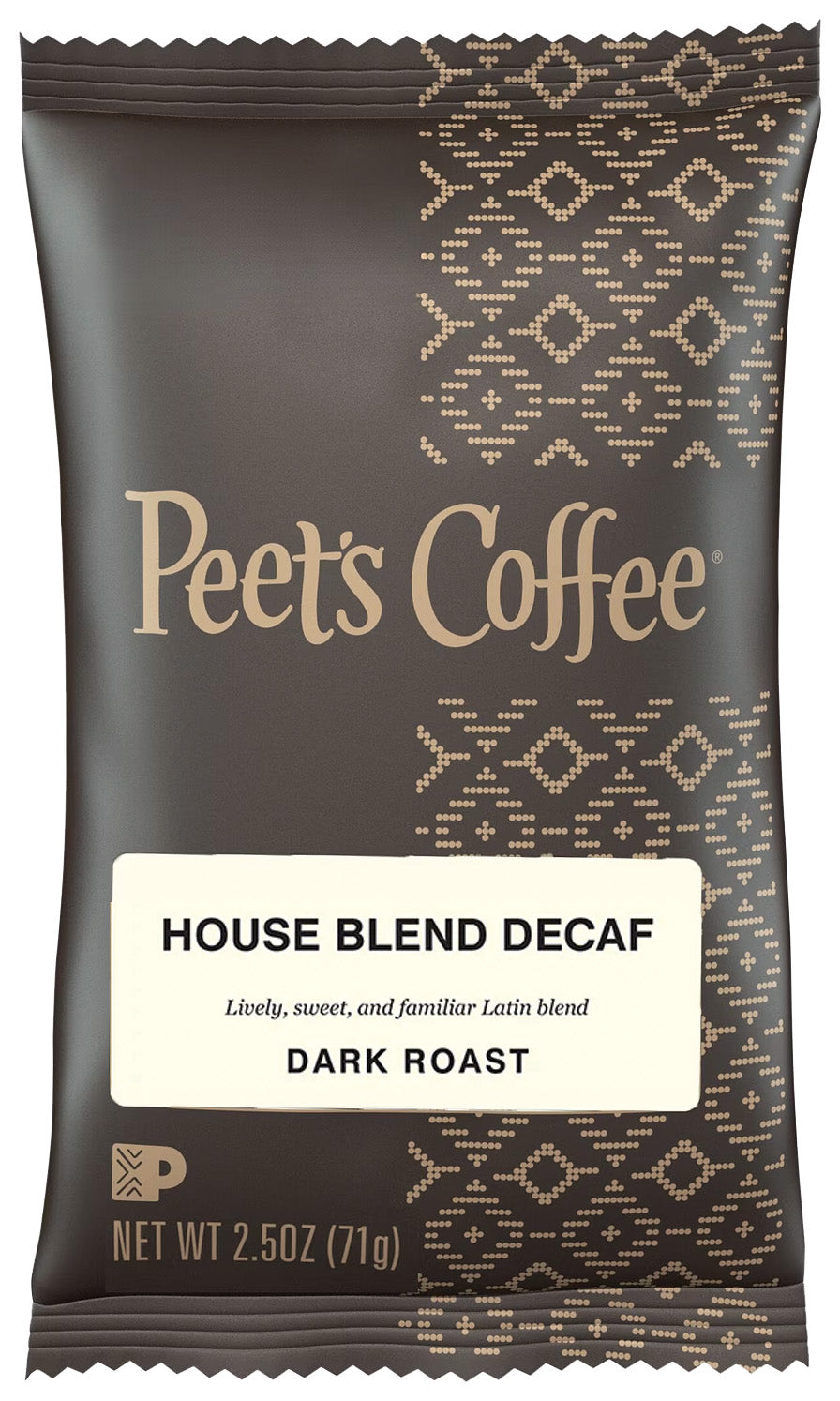 Peet's House Decaf Ground Coffee - 2.5 oz - Qty. 18