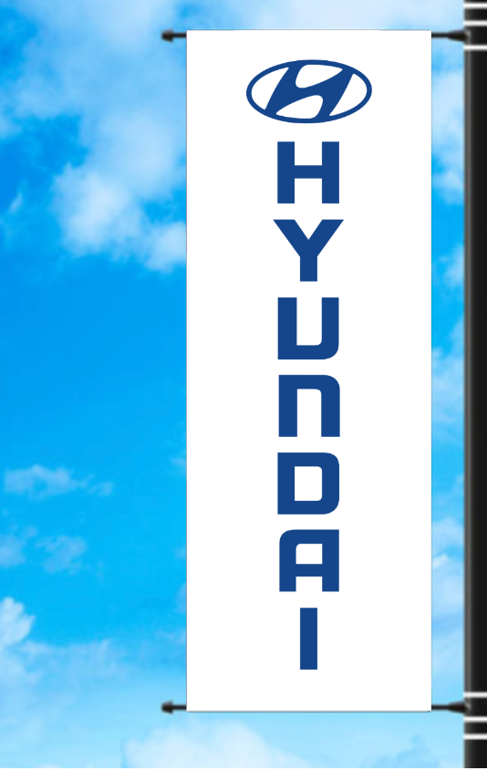 Vinyl Light Pole Banner - Hyundai