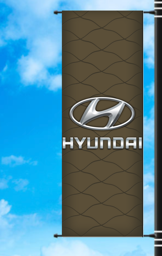 Vinyl Light Pole Banner - Hyundai