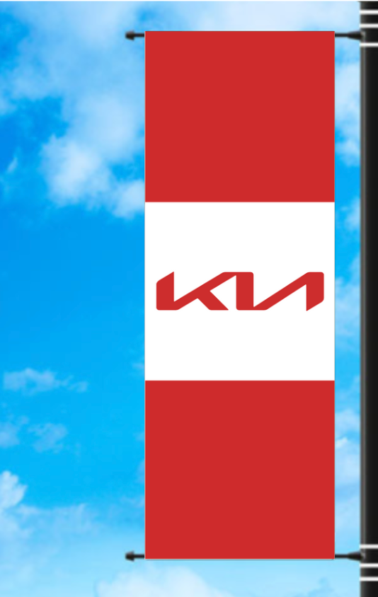 Vinyl Light Pole Banner - Kia