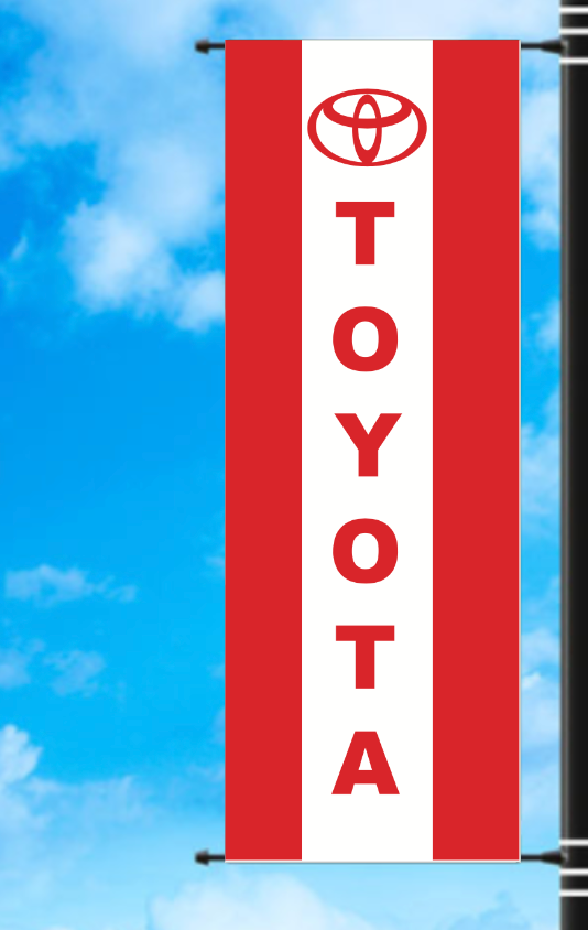 Vinyl Light Pole Banner - Toyota