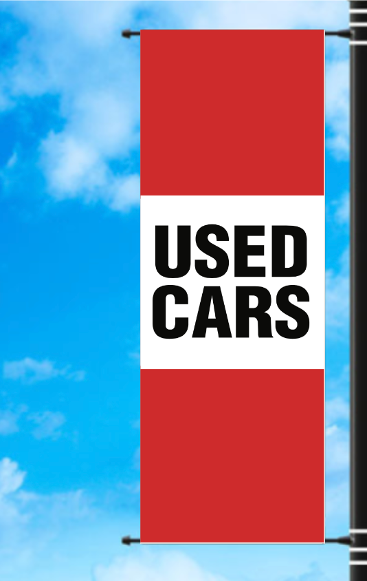 Vinyl Light Pole Banner - Used Cars