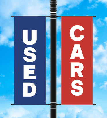 Vinyl Light Pole Banner Sets - "USED CARS"