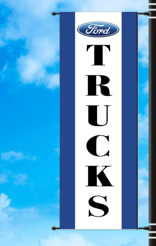 Vinyl Light Pole Banner - Ford Trucks