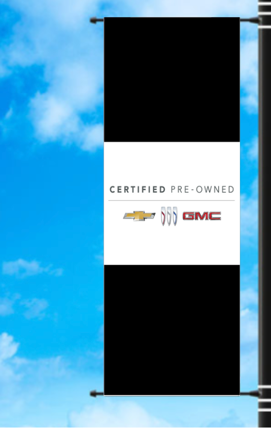 Vinyl Light Pole Banner - Chevrolet/Buick/GMC CPO