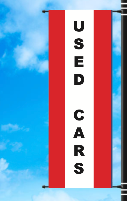 Vinyl Light Pole Banner - Used Cars