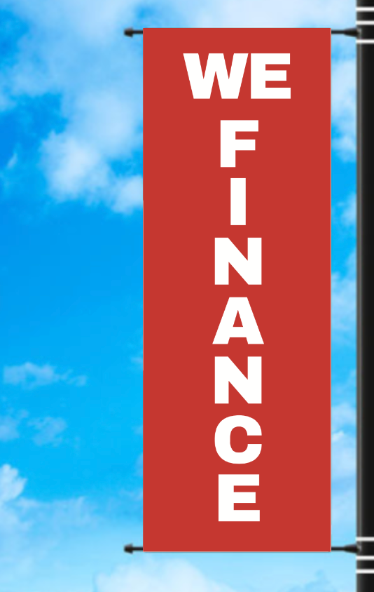 Vinyl Light Pole Banner - We Finance
