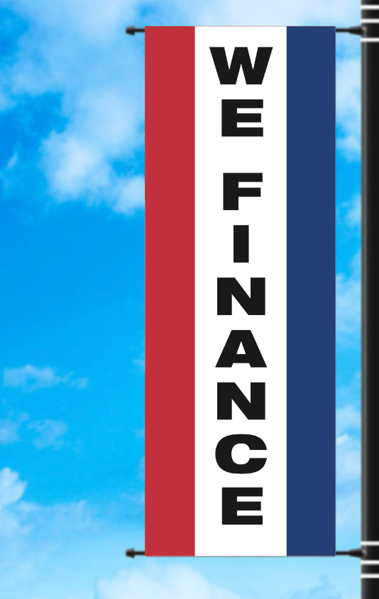 Vinyl Light Pole Banner - We Finance