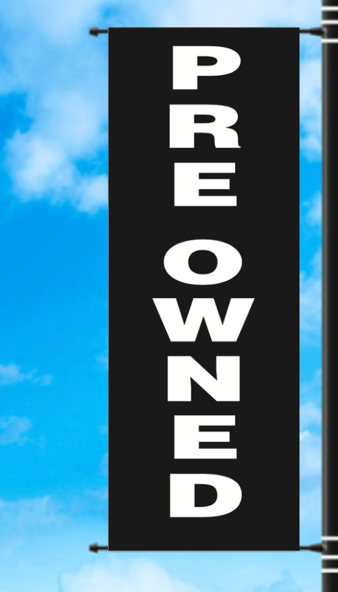 Vinyl Light Pole Banner - "Preowned"