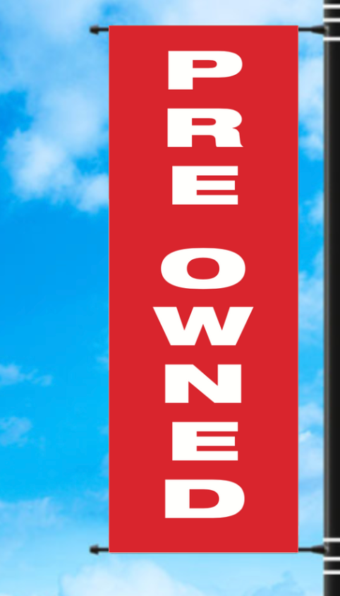 Vinyl Light Pole Banner - "Preowned"