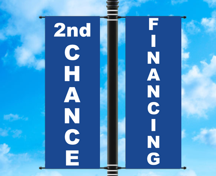 Vinyl Light Pole Banner Sets - "2ND CHANCE FINANCING"