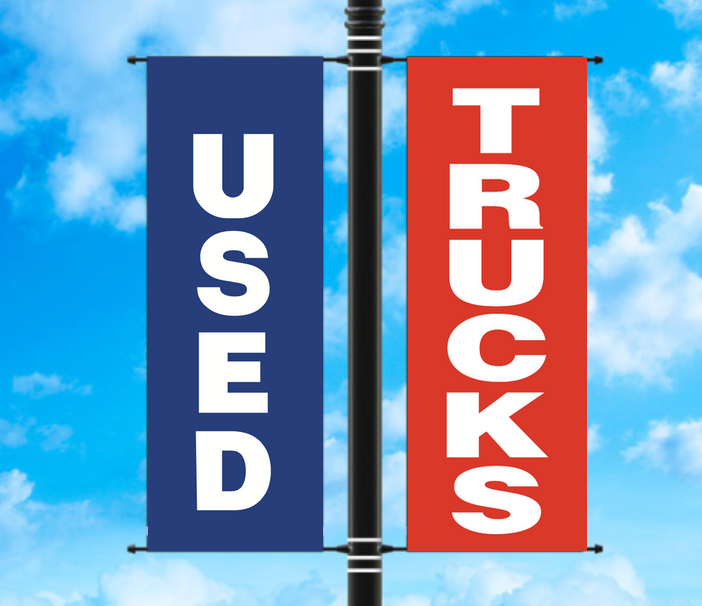 Vinyl Light Pole Banner Sets - "USED TRUCKS"
