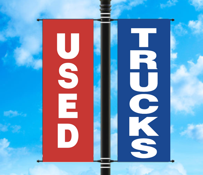 Vinyl Light Pole Banner Sets - "USED TRUCKS"