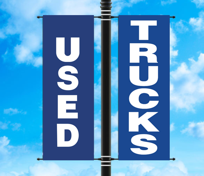 Vinyl Light Pole Banner Sets - "USED TRUCKS"