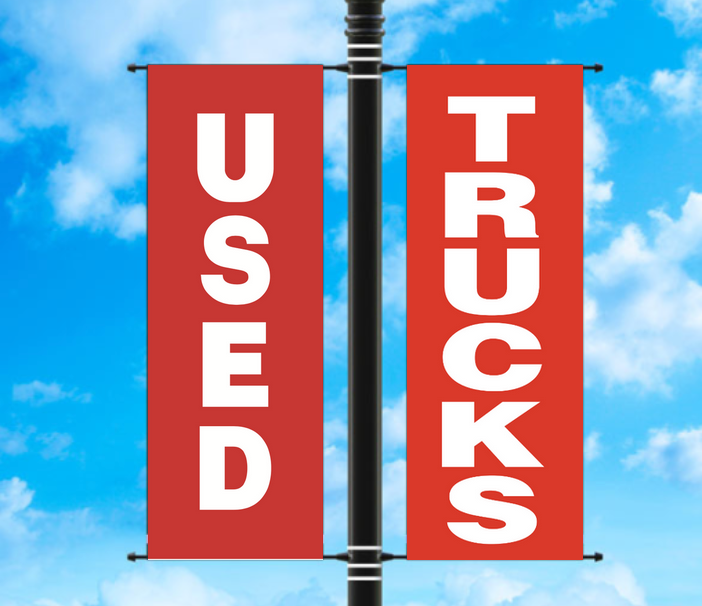 Vinyl Light Pole Banner Sets - "USED TRUCKS"