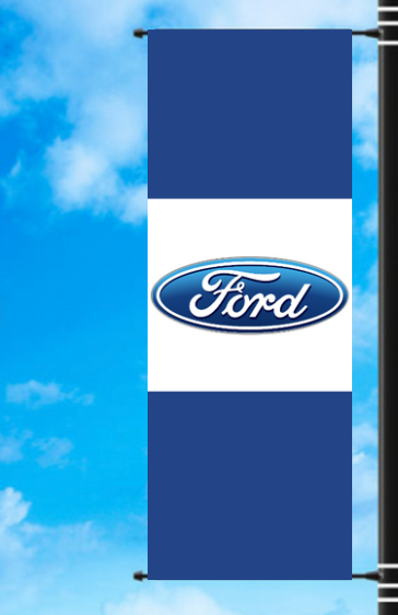 Vinyl Light Pole Banner - Ford - Stacked