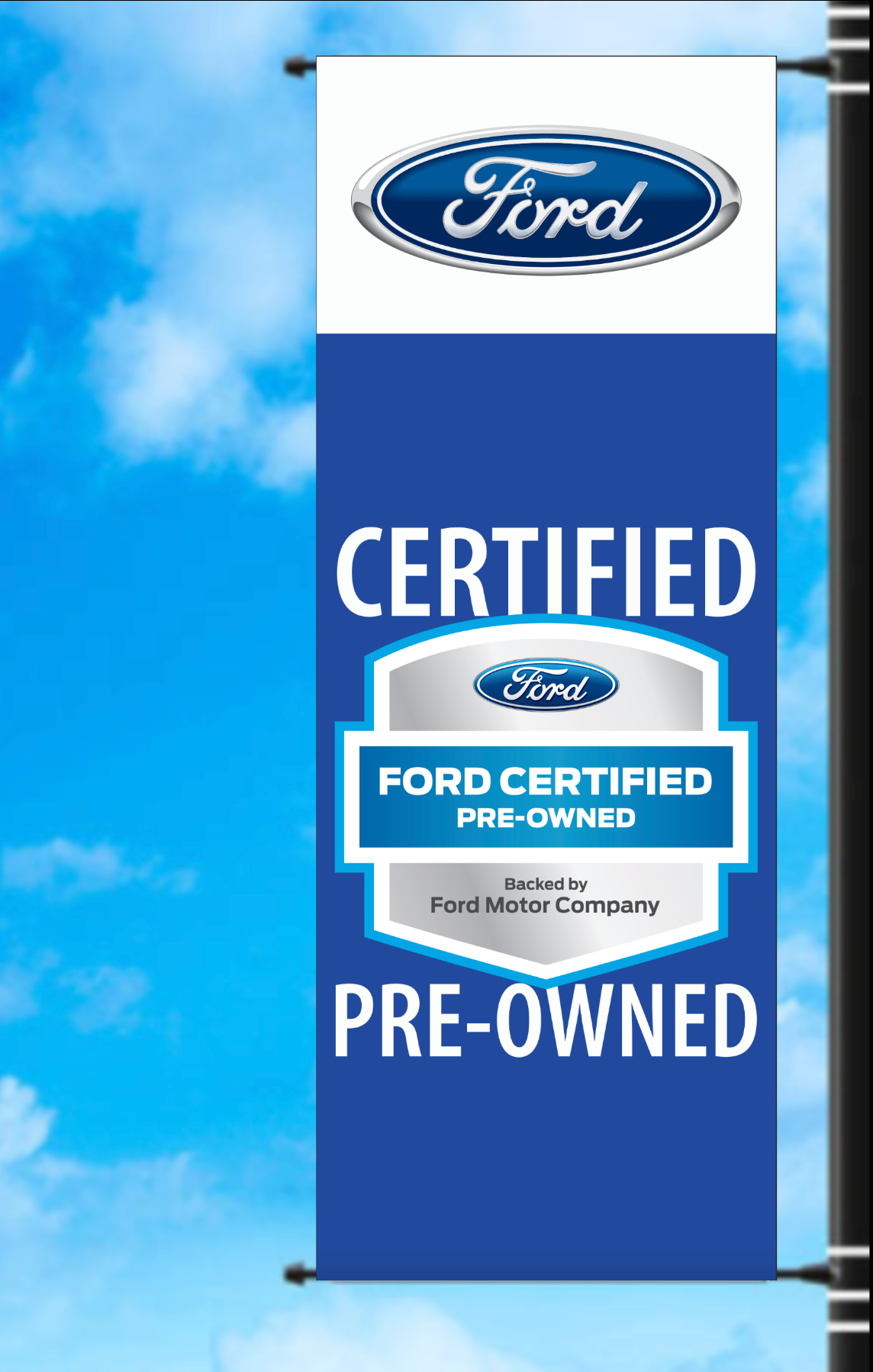 Vinyl Light Pole Banner - Ford Certified