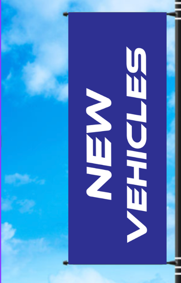 Vinyl Light Pole Banner - "New Vehicles"